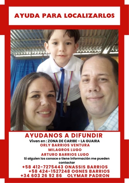 Orly barrios ventura/ Milagros Ventura/ Arturo Barrios Lugo