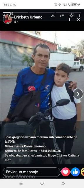 José Gregorio urbano moreno y el niño Jesús Daniel moreno