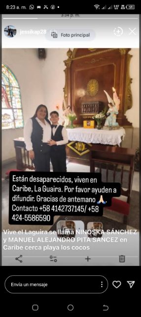 Ninoska Sánchez y Manuel Alejandro zanches