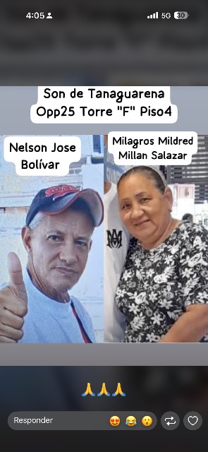 Milagros Millán y Nelson bolivar