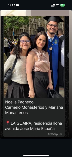 Noelia Pacheco, Carmelo Monasterios, Mariana Monasterios