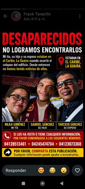 Milka Giménez, Tarcicio Sánchez, Gabriel Sánchez