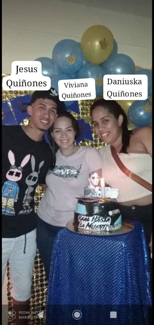 Jesus Quiñones, Viviana Quiñones y Daniuska Quiñones
