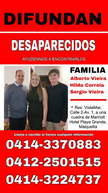 Hilda Correia, Alberto y Sergio Vieira