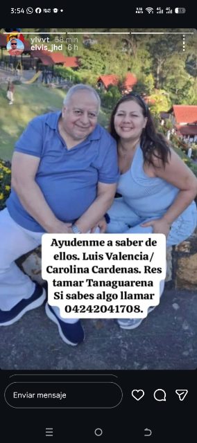 Carolina cadenas y Luis Valencia