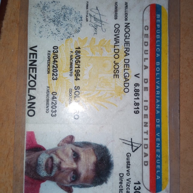 Oswaldo José noguera delgado