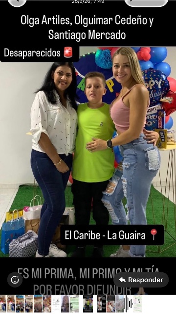 olga Artiles, Olguimar Cedeño Artiles, Santiago