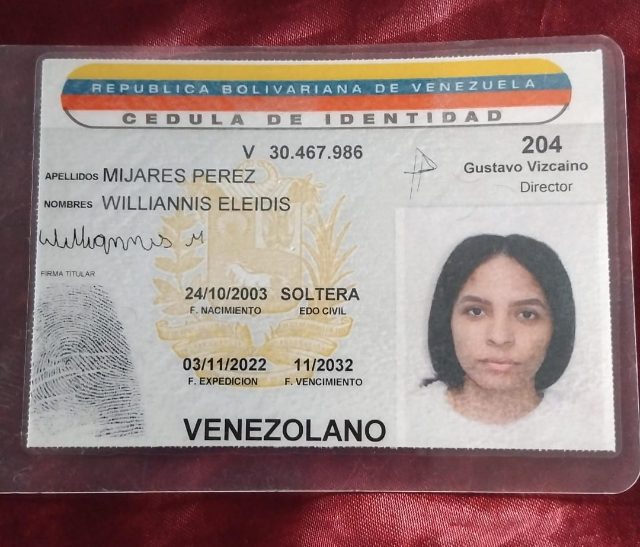 Williannys Eleidis Mijares Perez