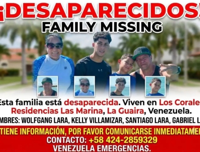Wolgang Lara, Kelly Villamizar, Santiago Lara, Gabriel Lara