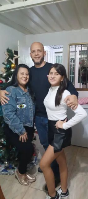 José Briceño y su familia