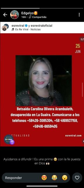 Betsaida Carolina olivera arambuleth