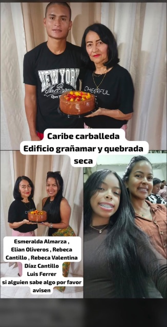 Elice Rebeca Cantillo Almarza , Rebeca Valentina Díaz Cantillo, Esmeralda Beatriz Almarza , Elian Oliveros , Luis Ferrer