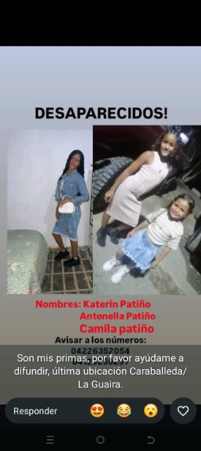 Katerin Patiño , Antonella Patiño y Camila Patiño