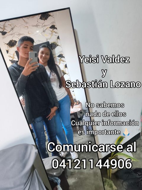 Yeisi Valdez y Sebastián Lozano