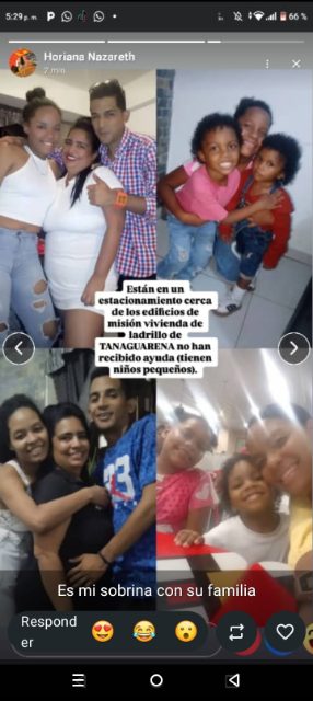 Sandra Lobatón y su familia