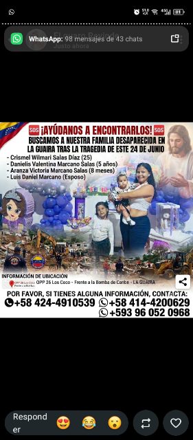 Crismel Salas Sus hijas Danielys Marcano 5 años Aranza Marcano 9 meses