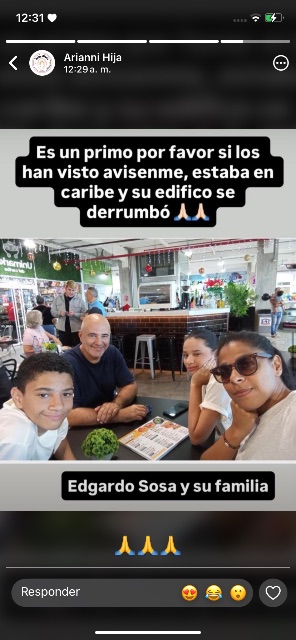 Ricardo Sosa, Samuel Sosa, Sofía Sosa y su esposa