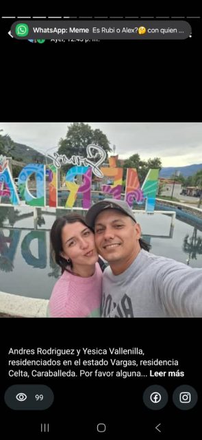 Andrés Rodríguez y Yesica Vallenilla