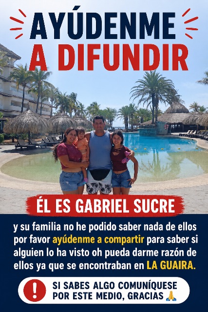 Gabriel sucre con su esposa eh hijas