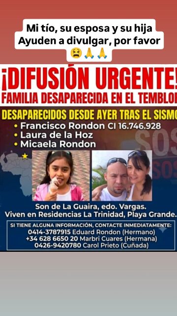 José Francisco Rondón Gutiérrez, Laura de la Hoz y Micaela Rondón