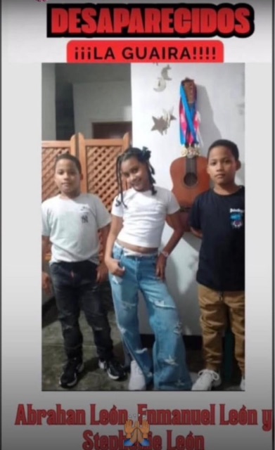 Abraham, León, Stephanie León y Enmanuel León