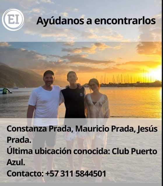 Constanza Prada, Mauricio Prada y Jesús Prada