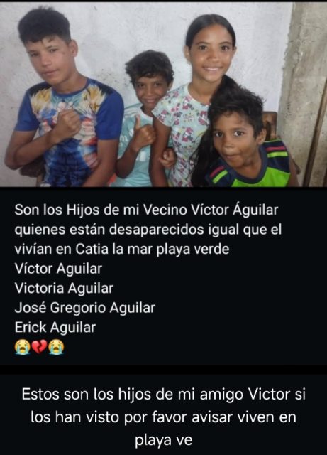 Victor Aguilar, Victoria Aguilar,, José gregorio águilar , Erick Aguilar
