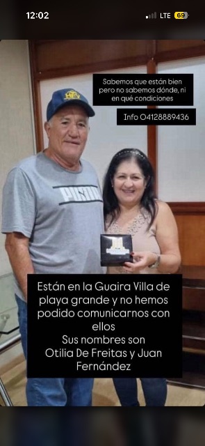 Otilia de Freitas y Juan Fernandez