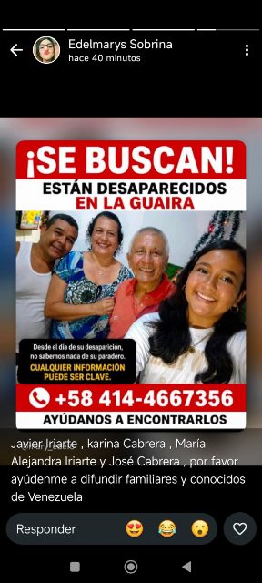 Javier Iriarte y  Familiares