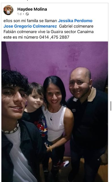 Jessica Perdomo. Gabriel Colmenarez . José gregorio Colmenarez