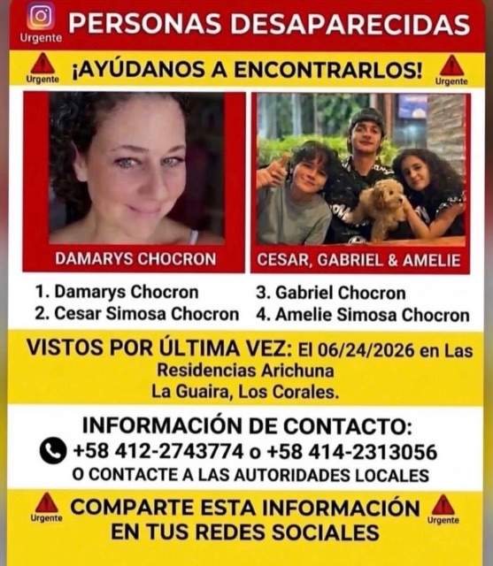 Damaris chocron César Somoza chocron Gabriel chocron Amelia chocron