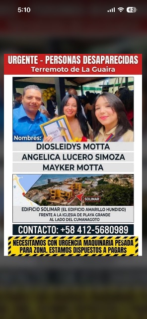 Diosleidys Motta,angelica lucero Somoza y maulero motta