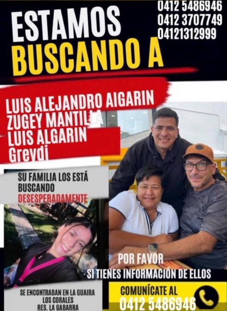 Luis Alejandro Algarin, greidy Gil, zugey mantilla y Luis Algarin