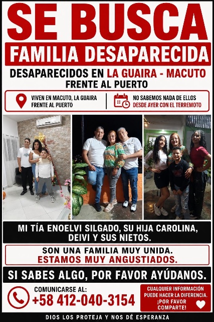 Enoelvi Silgado y su familia