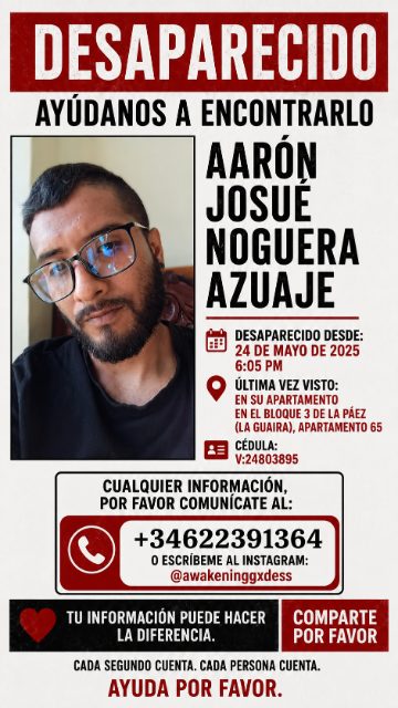 Aarón Josué Noguera Azuaje y familia.