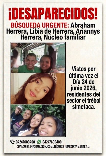 Abraham Herrera, libia de herrera y ariannys Herrera