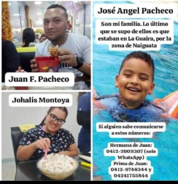 Johalis Montoya e hijo y esposo
