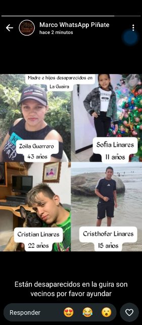 Cristean linares. Zoila guerrero. Sofia Linares. Cristofer Linares