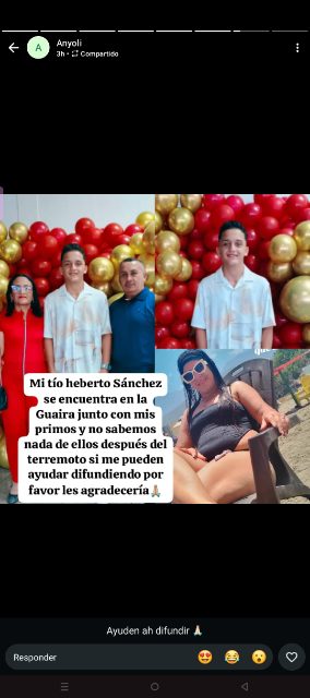 Herberti  Suárez y su familia