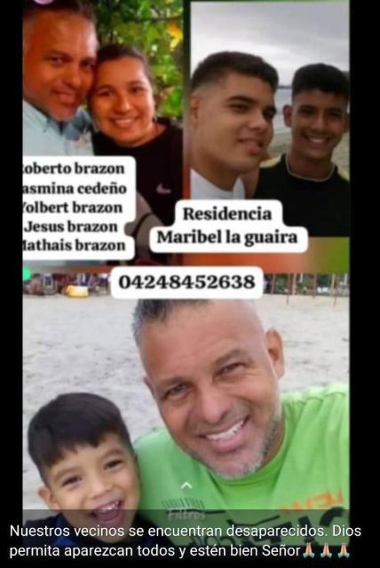 Mathias Brazon, Yasmina Cedeño,Jesus Brazon, Yolbert Brazon,Roberto Brazon