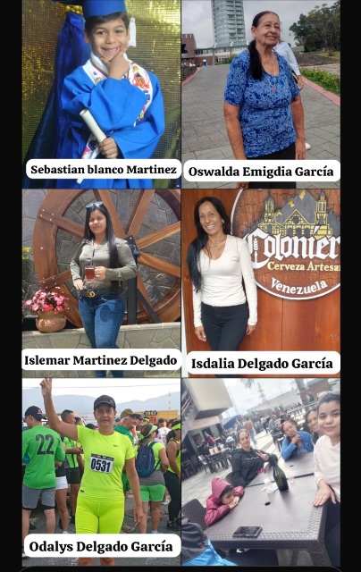 Odalys Delgado Garcia , Isdalia Delgado Garcia, Oswalda emigdia garcia , islemar martinez delgado , Sebastian blanco Martinez