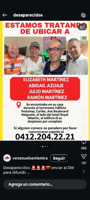 Elizabeth Martinez, Abigail Azuaje, julio Martinez, Ramón Martinez
