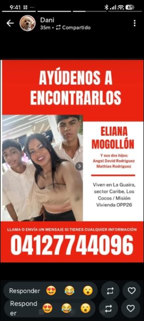 Eliana Mogollon ,Angel David Rodríguez, Mathias Rodríguez