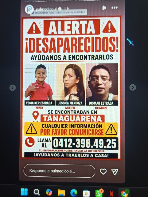 Yomaiker Estrada, Jessica Mendoza y Josmar Estrada
