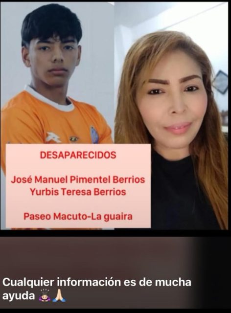 Yurbis Teresa barrios  y José Manuel barrios Pimentel