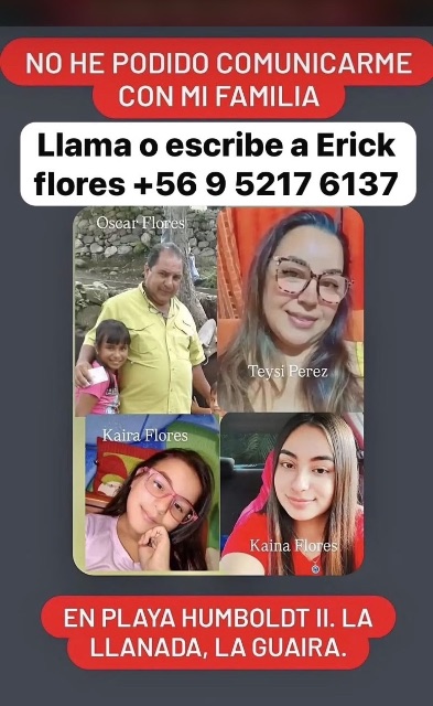 Oscar Flores y familia