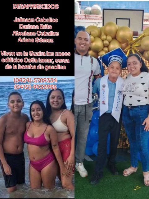 Jalison ceballos daríana brito Abraham ceballos Ariana Gomez