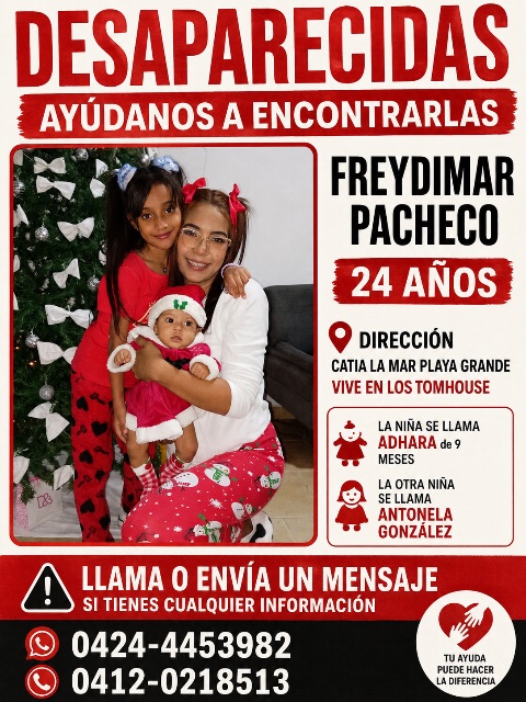 Freydimar Pacheco e hijas