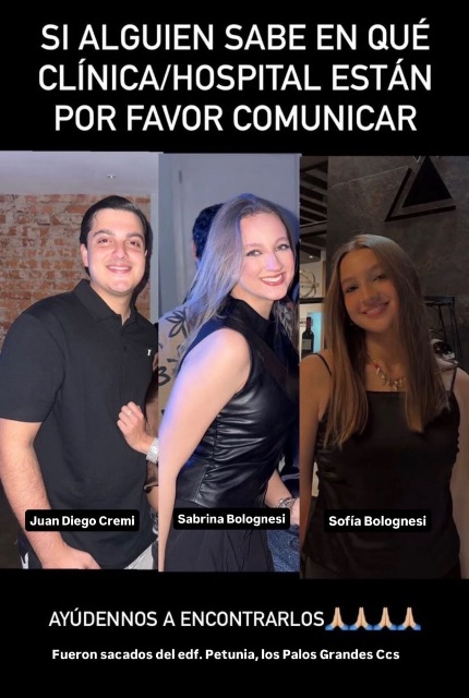 SOFÍA BOLOGNESI SABRINA BOLOGNESI JUAN DIEGO CREMI