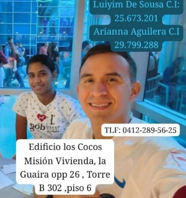 Luiyim De Sousa y Arianna Aguilera